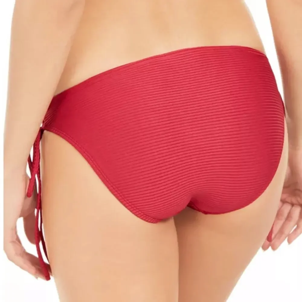 Hula Honey Ribbed Side-Tie  Bikini Swim Bottom